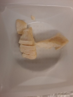 Image of the fish samples being cooked (pan fried in water)